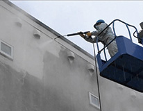 Cleaning outer wall and disinfection